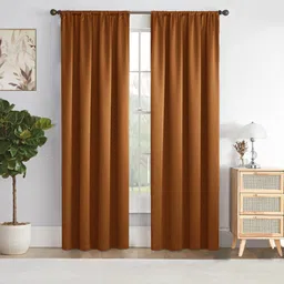 213.36 cm (7 ft) Door Polyester Blackout Curtain (Pack Of 2)-image-13