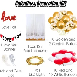 skywins Valentines Decoration Kit Include Love Foil, I Love You Party Dcor Set, image 2