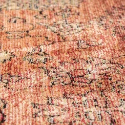 Pink Abstract Polyester 59x32 Inches Machine Made Floor Runner By Obsessions image 3