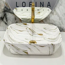 lofina ceramic Premium Designer Table Top Counter Top Ceramic Wash Basin AI1030 Table Top Counter Top Vessel Sink Wash Basin For Bathroom Table Top Basin image 4