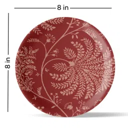 nestroots Ethnic Floral Printed Porcelain Wall Plate Set Of 6 image 4