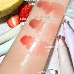 brm traders Crystal Tint Lip Balm 4 Colors Fruit Glossy Soft Pigment Long Lasting Lip Balm Multiflavour image 3