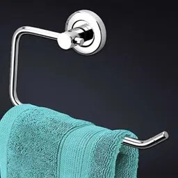 jbg Napkin Hanger Ring for Bathroom, Wash Basin & Kitchen Pack of 1 Chrome Towel Holder image 4