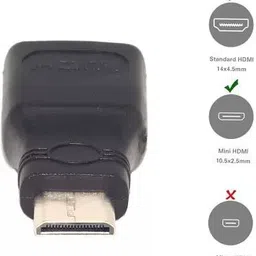 ULTRABYTES Mini HDMI adapter, HDMI female to Mini HDMI Male Connector Gaming Adapter image 2