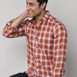 blezza Men Regular Fit Checkered Spread Collar Casual Shirt-picture-26