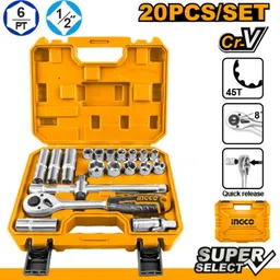 ingco HKTS12201 1/2" (20 Pcs) Socket Set-picture-21