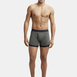 jockey Pack of 2 1017 Super Combed Cotton Rib Solid Men Trunk image 5