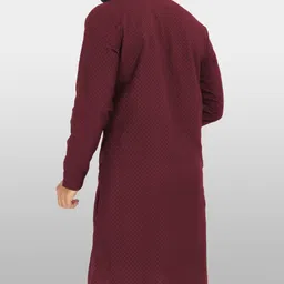vebnor Men Solid Jacquard Straight Kurta image 2