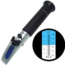 erma 0-10% Brix Refractometer with ATC Low-Concentrated Sugar Solutions Accuracy 0.1% Synthetic Machining Coolants Maple Sap Cutting Liquid CNC Maple Syrup Makers Tea Manual Handheld Refractometer-picture-16
