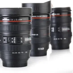 caniam Camera Lens Shaped Coffee Stainless Steel Coffee Mug image 1