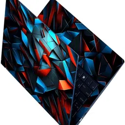 Flipkart SmartBuy Full Body Laptop Skin for Laptops Upto 15.6 Inch - Crimson Shards HD Sticker No Residue Removable Self Adhesive Vinyl Laptop Decal 15.6-picture-43