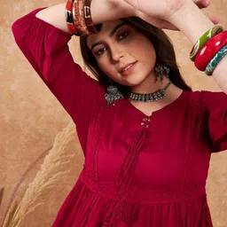 sangria Top Palazzos Co-ords Set image 4