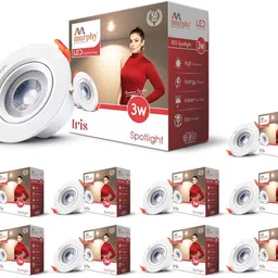 murphy 3W Iris LED Adjustable Spot Downlight | Warm White Pack of 10 Recessed Ceiling Light Ceiling Lamp image 1
