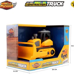 skoodle Mini Machines Build & Go Construction Crawler Loader Truck Toy & Screw Driver image 2