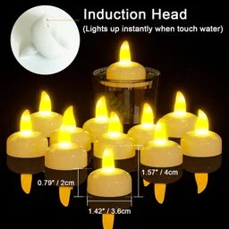 manticore Flameless Sensor Waterproof Lamp Float On Water Led Plastic Floating Tea Lights Candle image 4