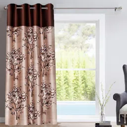 darshanam world 152 cm (5 ft) Door Polyester Semi Transparent Curtain Single Curtain-picture-14