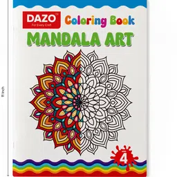 dazo Mandala Art Coloring Book | Premium Quality | Junior Hobbyist and Artists Kids Sketch Pad image 4
