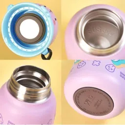 arizuul Fun Bunny Stainless Steel Bottle – Perfect Water Bottle for Little Ones 350 ml Water Bottle image 2