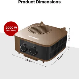 the better home Fumato Portable Heater Fan Room Heater image 3