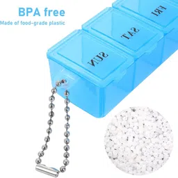 inkulture 7 Days Pill Medicine Organizer Reminder Storage Box 7 Days or 1 Weeks| Pack of 1 Pill Box image 3