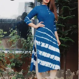 garima fashion Women Striped Viscose Rayon Straight Kurta image 3