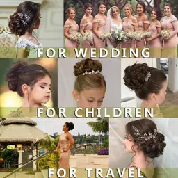 krsna creation Messy Juda Hair Bun Hair Styling Accessory for Women for Quick Hairstyles Bun image 4