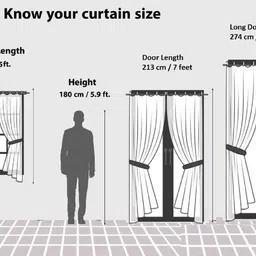 phyto home 213 cm (7 ft) Polyester Semi Transparent Door Curtain (Pack Of 2) image 3