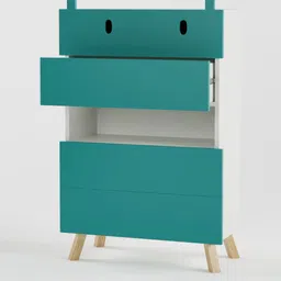 boingg! - a happy start Papa Hippo Kids Chest Of Drawers in Green Colour image 4