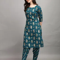 gufrina Women Viscose Rayon Kurta Dhoti Pant Set image 5