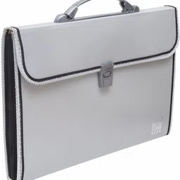 skrill Plastic 13 Pockets Expanding File Folder for Documents, Certificates, A4/Foolscap/Legal Size File Organizer with Carry Handle image 1