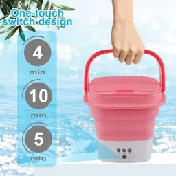 amya nature Mini Portable Washing Machine Small Foldable Bucket Washer for Clothes Laundry Washing Machine Door Hinge-picture-10