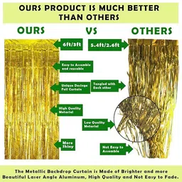 party midlinkerz Solid Golden Theme Anniversary Decoration Items Golden Balloons For Husband, Wife Balloon image 5