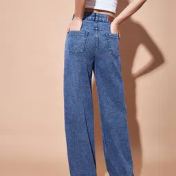 sassafras Women Regular High Rise Blue Jeans image 2