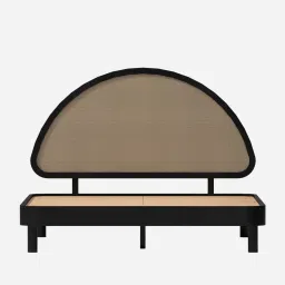wakeup india Glide Solid Wood King Size bed In Black Finish image 4