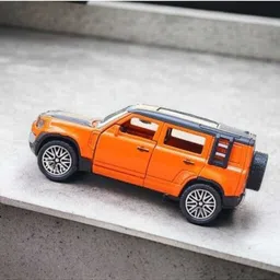 vishal toyss Metal Car Model Defender Toy Cars for Kids Pull Back Openable Doors (Orange) image 4