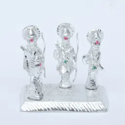 shribalajiarts Silver Aluminium Ram Darbar Frame image 4