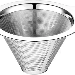Upgraded Pour Over Coffee Filter, Coffee Dripper, Paperless Mess Stainless Steel Coffee Filter, Maker Two to Four Cup Coffee, Keeping Nature Coffee Flavour, Easy to Use and Clean-M Indian Coffee Filter-image-32