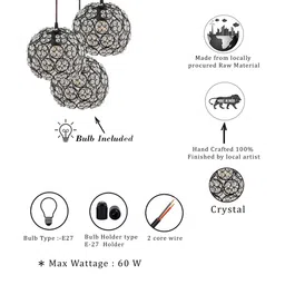 homesake Innova Black Metal Cluster Hanging Light image 5