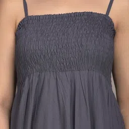 hoc's Women Fit and Flare Black Midi/Calf Length Dress image 4