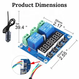 TM&W XH-M452 Temperature Humidity Control Module Digital Display Double Output 1 pcs Multipurpose Controller image 4