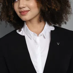 allen solly Women Solid Single Breasted Casual Blazer image 4