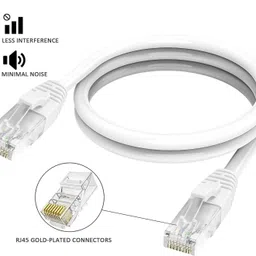 CV STUFF LAN Cable 10 m LAN Cable CAT6/Cat 6 Ethernet Cable Network Cable Internet Cable RJ45 LAN Wire High Speed Patch Cable Computer Cord (Compatible with Computer, Laptop, Servers, Gaming Consoles, White) image 3