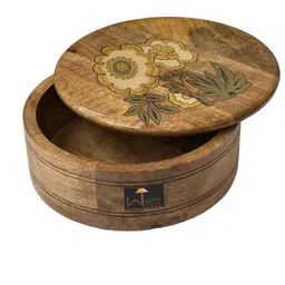 wooden twist Brown Mango Wood Casserole image 4