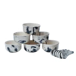 unravel india Vintage Chronical of Italy (Set of 12) Ceramic Soup Bowl image 3