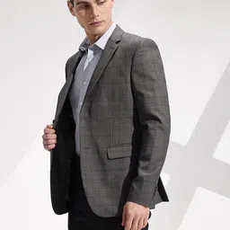 invictus Men Checkered Single Breasted Formal Blazer image 5