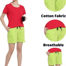 diaz Pack of 4 Printed Women Multicolor Regular Shorts image 4