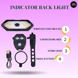 fcc racing Front Light & Indicator Back Light Combo LED Front Rear Light Combo image 3