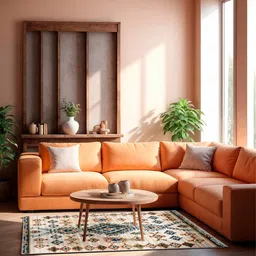 sapana carpet-mats Beige & Brown Traditional Polyester 3 x 5 Feet Machine Made Carpet image 1