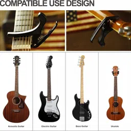 amg music Acoustic Guitar String with Guitar Tuner and Keys with Capo and Winder with 5 Picks Guitar String image 3