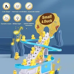 agoshe Duck slide toy Set Funny Automatic Stair Climbing (Yellow) image 4